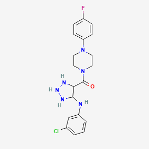 N-(3-chlorophenyl)-4-[4-(4-fluorophenyl)piperazine-1-carbonyl]-1H-1,2,3-triazol-5-amine