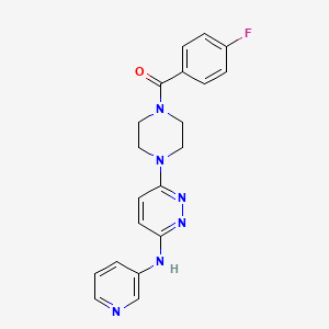 (4-Fluorophenyl)(4-(6-(pyridin-3-ylamino)pyridazin-3-yl)piperazin-1-yl)methanone