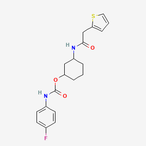 3-(2-(Thiophen-2-yl)acetamido)cyclohexyl (4-fluorophenyl)carbamate