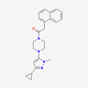 1-(4-(3-cyclopropyl-1-methyl-1H-pyrazol-5-yl)piperazin-1-yl)-2-(naphthalen-1-yl)ethanone