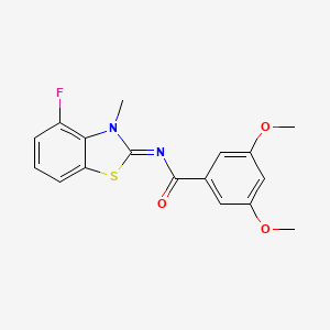 N-(4-fluoro-3-methyl-1,3-benzothiazol-2-ylidene)-3,5-dimethoxybenzamide