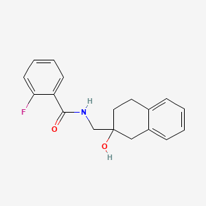 2-fluoro-N-((2-hydroxy-1,2,3,4-tetrahydronaphthalen-2-yl)methyl)benzamide