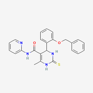 4-(2-(benzyloxy)phenyl)-6-methyl-N-(pyridin-2-yl)-2-thioxo-1,2,3,4-tetrahydropyrimidine-5-carboxamide