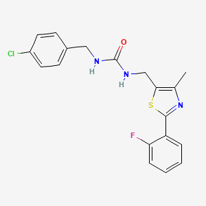 1-(4-Chlorobenzyl)-3-((2-(2-fluorophenyl)-4-methylthiazol-5-yl)methyl)urea