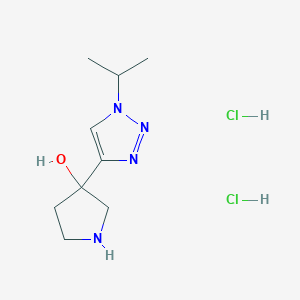 3-[1-(propan-2-yl)-1H-1,2,3-triazol-4-yl]pyrrolidin-3-ol dihydrochloride