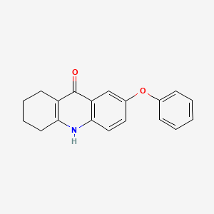 molecular formula C19H17NO2 B2648855 7-Phenoxy-1,2,3,4,9,10-hexahydroacridin-9-one CAS No. 113825-76-6