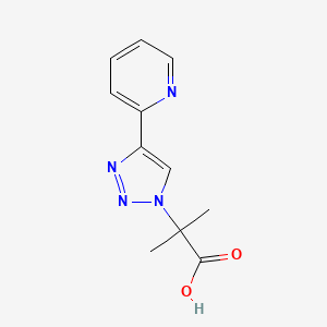 2-methyl-2-[4-(pyridin-2-yl)-1H-1,2,3-triazol-1-yl]propanoic acid