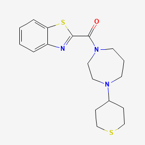 molecular formula C18H23N3OS2 B2648859 苯并[d]噻唑-2-基(4-(四氢-2H-噻吡喃-4-基)-1,4-二氮杂环-1-基)甲酮 CAS No. 2034208-81-4