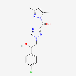1-(4-chlorophenyl)-2-{3-[(3,5-dimethyl-1H-pyrazol-1-yl)carbonyl]-1H-1,2,4-triazol-1-yl}ethanol