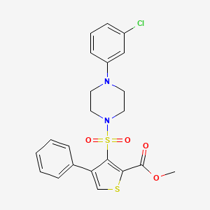 Methyl 3-{[4-(3-chlorophenyl)piperazin-1-yl]sulfonyl}-4-phenylthiophene-2-carboxylate