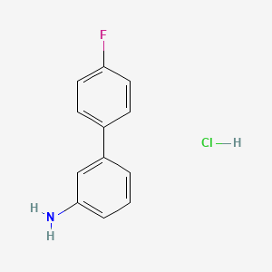 molecular formula C12H11ClFN B2648875 (4'-Fluoro-3-biphenylyl)amine hydrochloride CAS No. 10540-45-1; 1211678-27-1