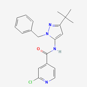 N-(1-benzyl-3-tert-butyl-1H-pyrazol-5-yl)-2-chloropyridine-4-carboxamide