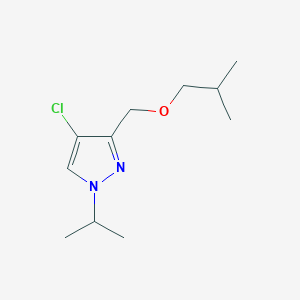 molecular formula C11H19ClN2O B2648885 4-chloro-3-(isobutoxymethyl)-1-isopropyl-1H-pyrazole CAS No. 1855950-85-4