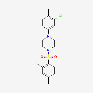 1-(3-Chloro-4-methylphenyl)-4-(2,4-dimethylbenzenesulfonyl)piperazine