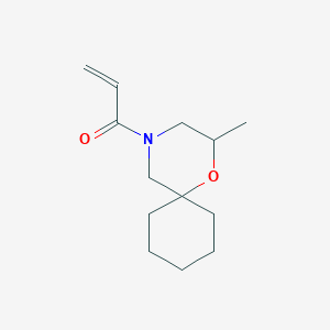 molecular formula C13H21NO2 B2648897 1-(2-Methyl-1-oxa-4-azaspiro[5.5]undecan-4-yl)prop-2-en-1-one CAS No. 2361639-96-3