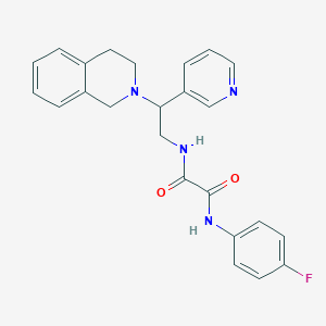 N1-(2-(3,4-dihydroisoquinolin-2(1H)-yl)-2-(pyridin-3-yl)ethyl)-N2-(4-fluorophenyl)oxalamide