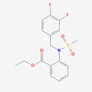 Ethyl 2-[(3,4-difluorobenzyl)(methylsulfonyl)amino]benzenecarboxylate