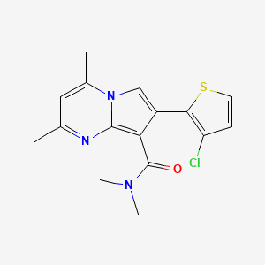 7-(3-chloro-2-thienyl)-N,N,2,4-tetramethylpyrrolo[1,2-a]pyrimidine-8-carboxamide
