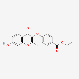 molecular formula C19H16O6 B2648928 4-(7-羟基-2-甲基-4-氧代色满-3-基)氧基苯甲酸乙酯 CAS No. 858757-58-1