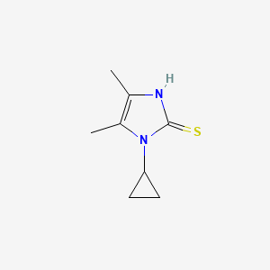 molecular formula C8H12N2S B2648930 1-cyclopropyl-4,5-dimethyl-1H-imidazole-2-thiol CAS No. 929975-57-5