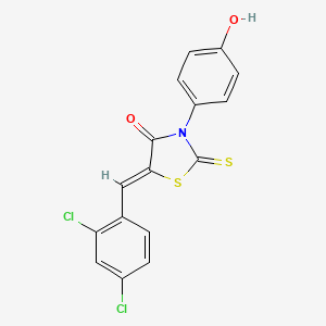 (Z)-5-(2,4-dichlorobenzylidene)-3-(4-hydroxyphenyl)-2-thioxothiazolidin-4-one