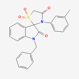 1-Benzyl-3'-(3-methylphenyl)-1,2-dihydrospiro[indole-3,2'-[1lambda6,3]thiazolidine]-1',1',2,4'-tetrone