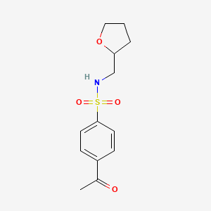 4-acetyl-N-(oxolan-2-ylmethyl)benzene-1-sulfonamide