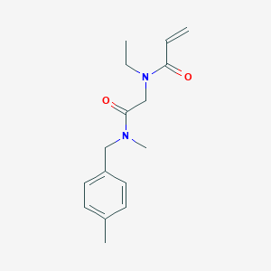 molecular formula C16H22N2O2 B2648958 N-Ethyl-N-[2-[methyl-[(4-methylphenyl)methyl]amino]-2-oxoethyl]prop-2-enamide CAS No. 2361845-27-2