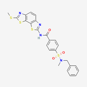 4-[benzyl(methyl)sulfamoyl]-N-(2-methylsulfanyl-[1,3]thiazolo[4,5-g][1,3]benzothiazol-7-yl)benzamide