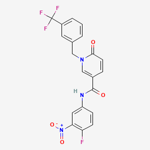 N-(4-fluoro-3-nitrophenyl)-6-oxo-1-(3-(trifluoromethyl)benzyl)-1,6-dihydropyridine-3-carboxamide