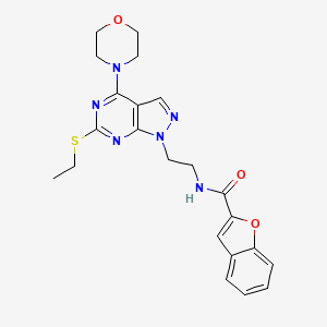 N-(2-(6-(ethylthio)-4-morpholino-1H-pyrazolo[3,4-d]pyrimidin-1-yl)ethyl)benzofuran-2-carboxamide