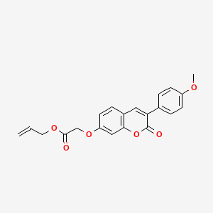 molecular formula C21H18O6 B2648977 丙-2-烯基 2-[3-(4-甲氧苯基)-2-氧代色满-7-基]氧基乙酸酯 CAS No. 869080-00-2