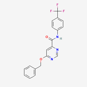 6-(benzyloxy)-N-(4-(trifluoromethyl)phenyl)pyrimidine-4-carboxamide