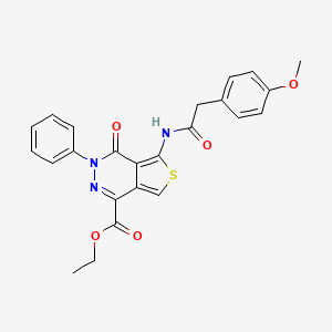 Ethyl 5-(2-(4-methoxyphenyl)acetamido)-4-oxo-3-phenyl-3,4-dihydrothieno[3,4-d]pyridazine-1-carboxylate