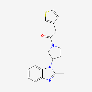 1-(3-(2-methyl-1H-benzo[d]imidazol-1-yl)pyrrolidin-1-yl)-2-(thiophen-3-yl)ethanone