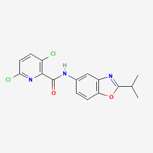3,6-dichloro-N-[2-(propan-2-yl)-1,3-benzoxazol-5-yl]pyridine-2-carboxamide