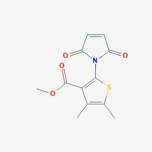 molecular formula C12H11NO4S B2648996 methyl 2-(2,5-dioxo-2,5-dihydro-1H-pyrrol-1-yl)-4,5-dimethylthiophene-3-carboxylate CAS No. 300812-61-7