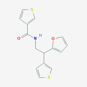 molecular formula C15H13NO2S2 B2649001 N-[2-(furan-2-yl)-2-(thiophen-3-yl)ethyl]thiophene-3-carboxamide CAS No. 2097865-76-2