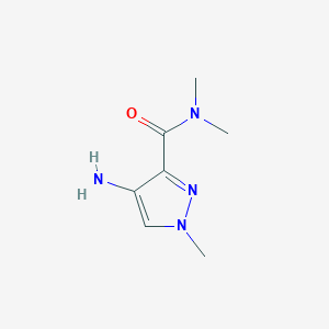 molecular formula C7H12N4O B2649006 4-amino-N,N,1-trimethylpyrazole-3-carboxamide CAS No. 1201935-77-4
