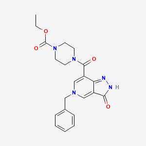 ethyl 4-(5-benzyl-3-oxo-3,5-dihydro-2H-pyrazolo[4,3-c]pyridine-7-carbonyl)piperazine-1-carboxylate