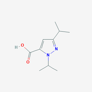 molecular formula C10H16N2O2 B2649008 1,3-Bis(propan-2-YL)-1H-pyrazole-5-carboxylic acid CAS No. 1368931-77-4