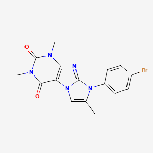 molecular formula C16H14BrN5O2 B2649022 6-(4-Bromophenyl)-2,4,7-trimethylpurino[7,8-a]imidazole-1,3-dione CAS No. 899401-79-7