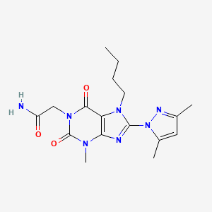 2-(7-butyl-8-(3,5-dimethyl-1H-pyrazol-1-yl)-3-methyl-2,6-dioxo-2,3,6,7-tetrahydro-1H-purin-1-yl)acetamide