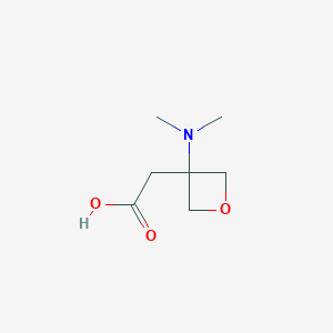 molecular formula C7H13NO3 B2649035 2-[3-(二甲氨基)氧杂环丁烷-3-基]乙酸 CAS No. 1536873-76-3