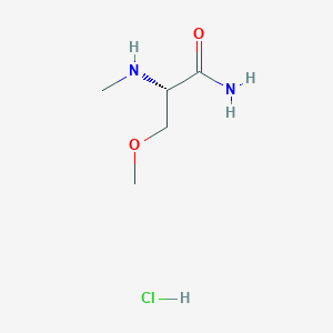 molecular formula C5H13ClN2O2 B2649036 (2S)-3-methoxy-2-(methylamino)propanamide hydrochloride CAS No. 1807941-79-2