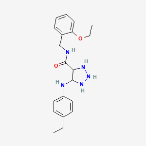 molecular formula C20H23N5O2 B2649037 N-[(2-ethoxyphenyl)methyl]-5-[(4-ethylphenyl)amino]-1H-1,2,3-triazole-4-carboxamide CAS No. 1291848-51-5