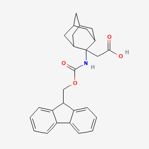 molecular formula C27H29NO4 B2649048 2-[2-(9H-Fluoren-9-ylmethoxycarbonylamino)-2-adamantyl]acetic acid CAS No. 2375273-61-1