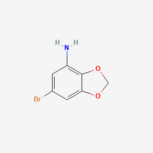 molecular formula C7H6BrNO2 B2649058 6-bromo-2H-1,3-benzodioxol-4-amine CAS No. 492444-10-7