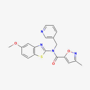 N-(5-methoxybenzo[d]thiazol-2-yl)-3-methyl-N-(pyridin-3-ylmethyl)isoxazole-5-carboxamide