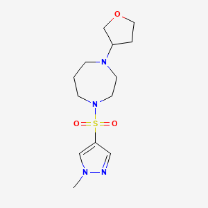 1-((1-methyl-1H-pyrazol-4-yl)sulfonyl)-4-(tetrahydrofuran-3-yl)-1,4-diazepane